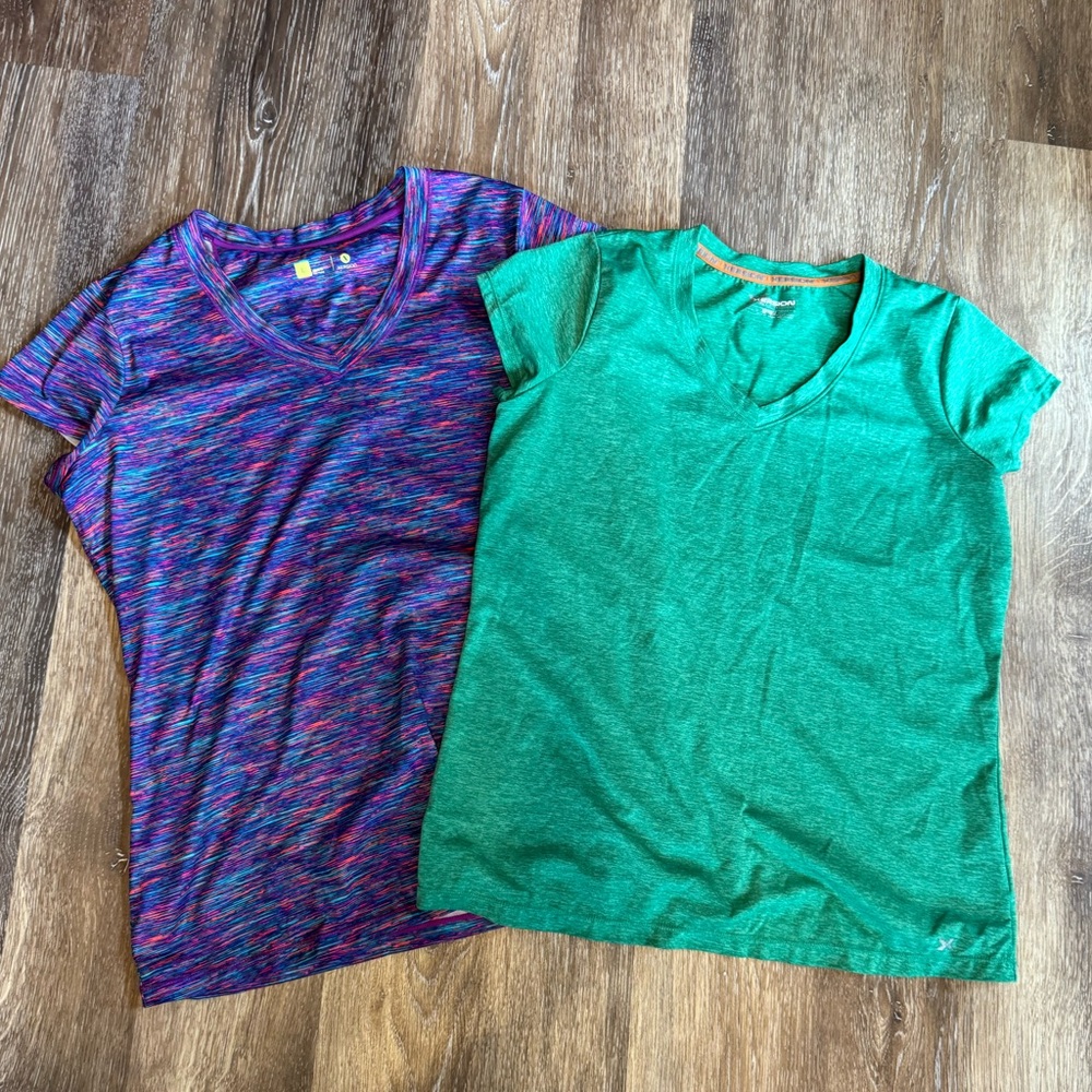 Xersion Active Sz Large‎ Set of two v neck shirts